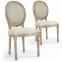 Lot de 20 chaises de style médaillon Louis XVI Tissu Beige