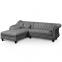 Canapé d'angle Brittish Gris style chesterfield