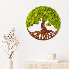 Accessoire mural décoratif Ornatio arbre de vie MDF Mousse Vert