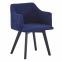Chaise style scandinave Candy Velours Bleu