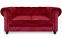 Grand canapé 2 places Chesterfield Velours Rouge