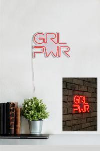 Décoration lumineuse LED GRL PWR Lucendi 29 x 20 cm Néon plastique flexible PVC Rouge