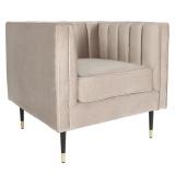 Fauteuil Djulian Velours Taupe