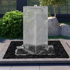Fontaine de jardin Triangula 53cm Acier inoxydable Argent
