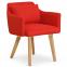 Chaise / Fauteuil scandinave Gybson Tissu Rouge