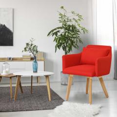 Chaise / Fauteuil scandinave Gybson Tissu Rouge