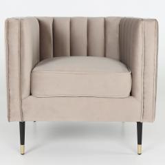 Fauteuil Djulian Velours Taupe