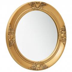 Miroir mural rond Charlemagne D50cm Or