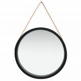 Miroir mural ronde avec sangle Cyclope D60cm Noir