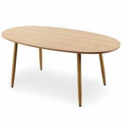 Table ovale scandinave Nolane Chêne clair