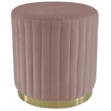 Pouf rond Nutley Velours Rose