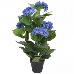 Plante artificielle Hortensia 60cm Bleu