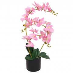 Plante artificielle Orchidée 65cm Rose
