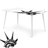 Table magnétique rectangulaire 150x90cm Bipolart Métal Blanc avec 1 Top Liberty