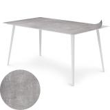 Table magnétique rectangulaire 150x90cm Bipolart Métal Blanc avec 1 Top Effet Béton