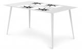 Table magnétique rectangulaire 150x90cm Bipolart Métal Blanc avec 4 Sets de table Liberty
