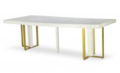 Table extensible Teresa Gold Effet marbre pieds Or