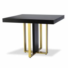 Table extensible Teresa Gold Noir pieds Or