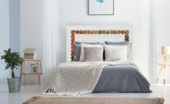 Tête de lit Exclufleur Tissu 160cm Bois Blanc