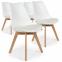 Lot de 4 chaises style scandinave Bovary Blanc