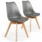 Lot de 2 chaises style scandinave Bovary Gris
